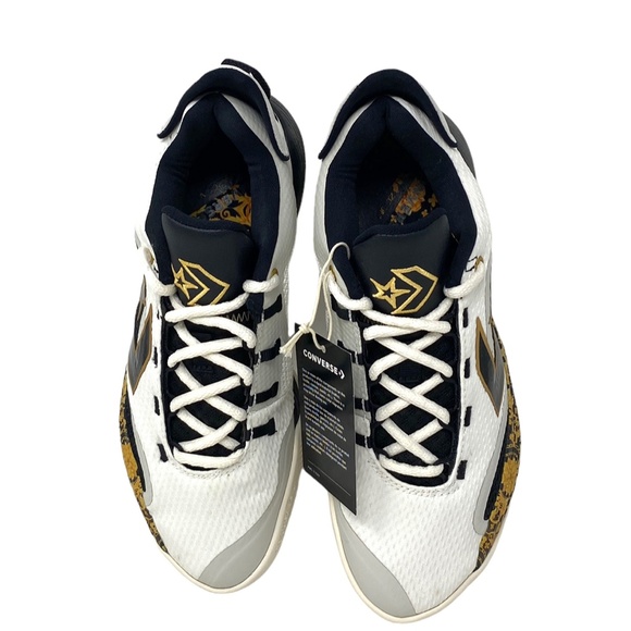 Converse BB Shift Gold White Basketball Sneaker Suede Mesh Women Mid Top A02517C - Picture 6 of 9